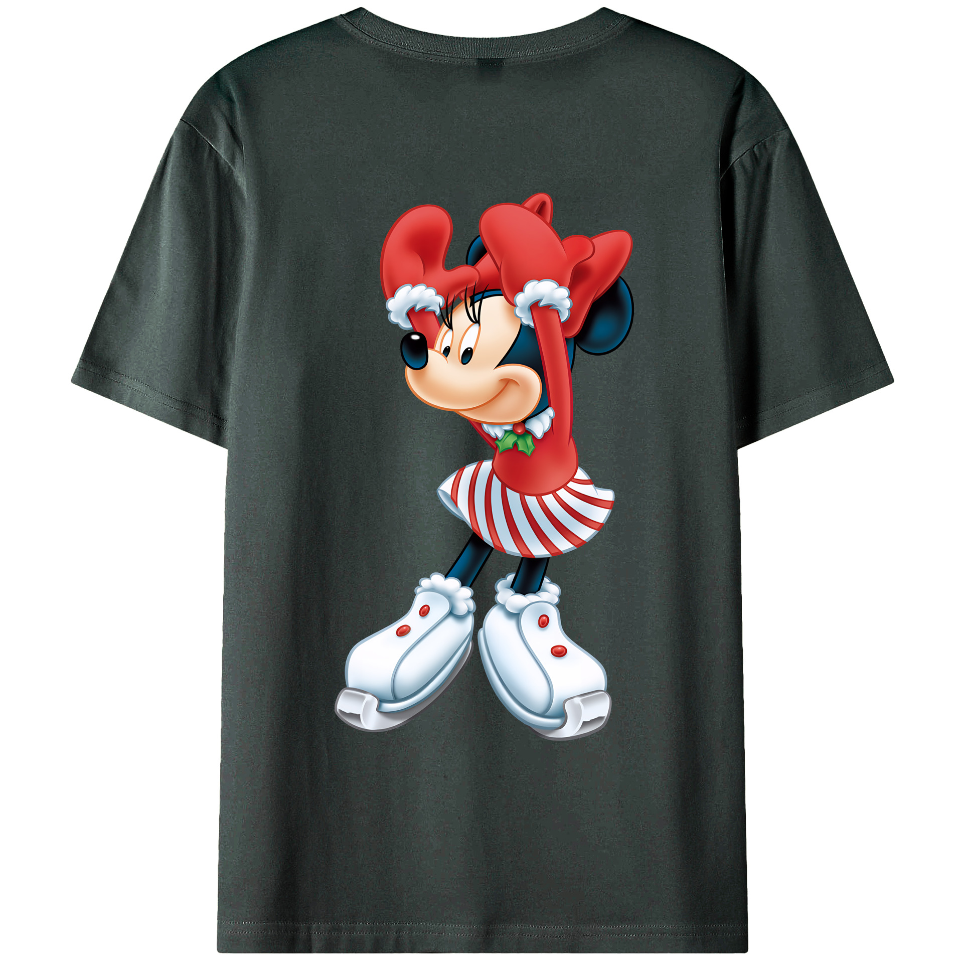 （画像用） ミッキーマウス Mickey Mouse 綿100％ メンズ半袖Tシャツ（バックプリント） 通気性